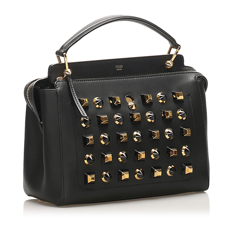 DotCom Studded Leather Satchel Black - Bag Religion