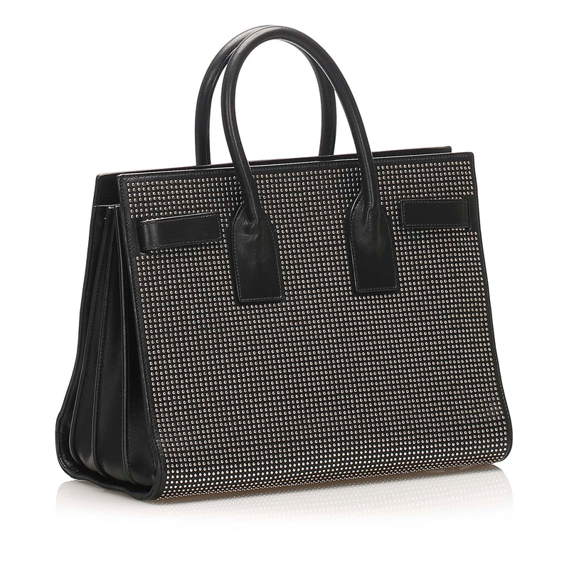 Sac De Jour Studded Leather Satchel Black - Bag Religion