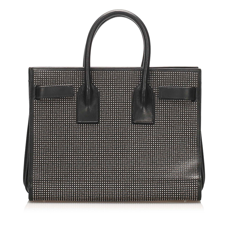 Sac De Jour Studded Leather Satchel Black - Bag Religion
