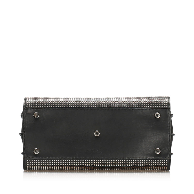 Sac De Jour Studded Leather Satchel Black - Bag Religion