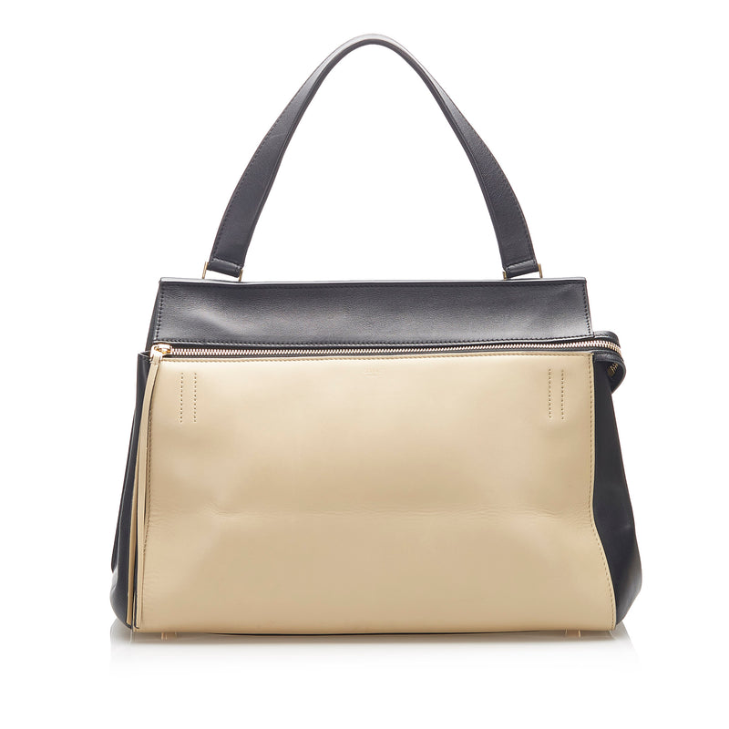Medium Edge Leather Handbag Brown - Bag Religion