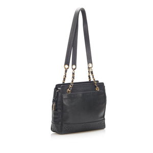 Triple Coco Caviar Shoulder Bag Black - Bag Religion