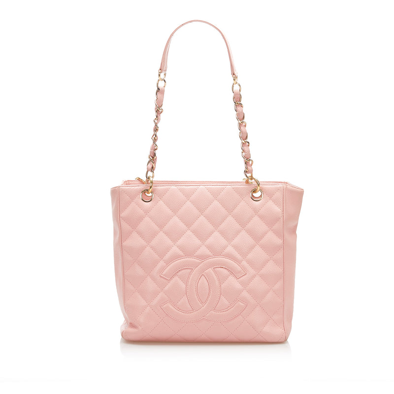 Chanel Brown Quilted Caviar Petite Shopping Tote (PST