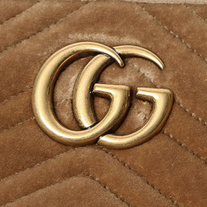 GG Marmont Velvet Crossbody Bag Brown - Bag Religion