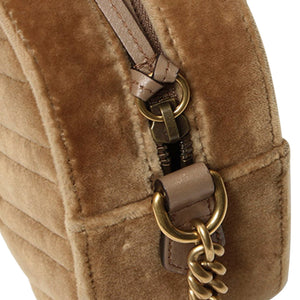 GG Marmont Velvet Crossbody Bag Brown - Bag Religion