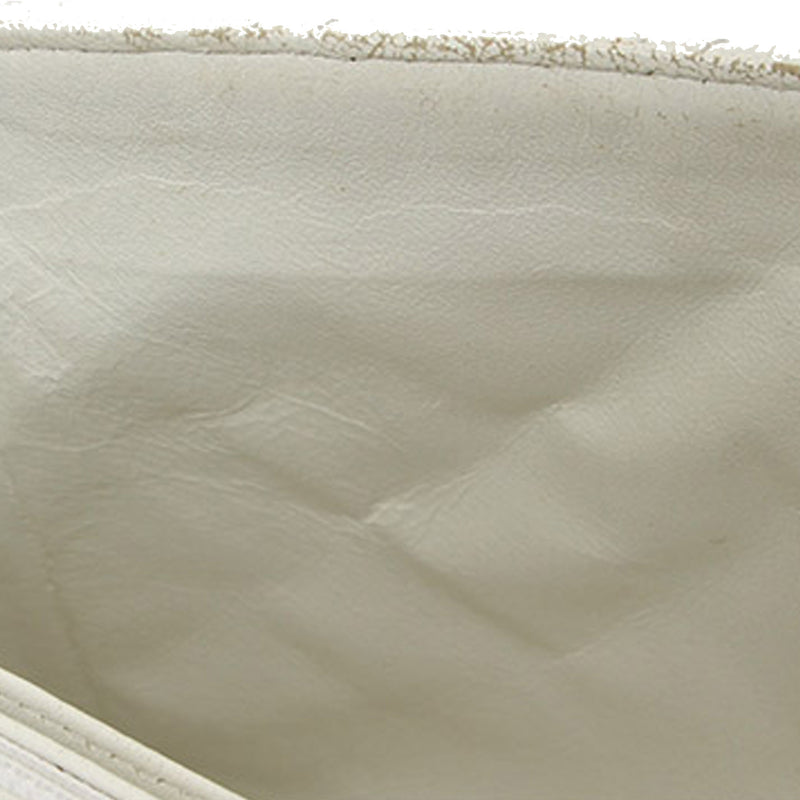Jumbo Classic Caviar Leather Flap Bag White - Bag Religion
