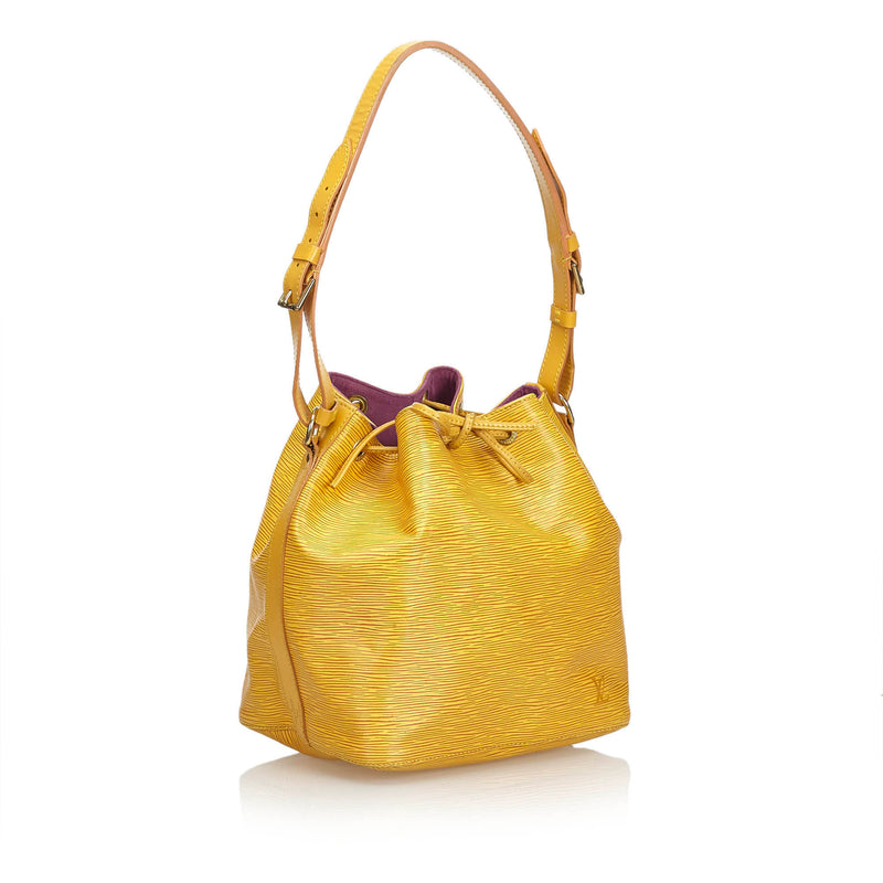 Auth Petit Noe Yellow Epi Leather Shoulder Bag