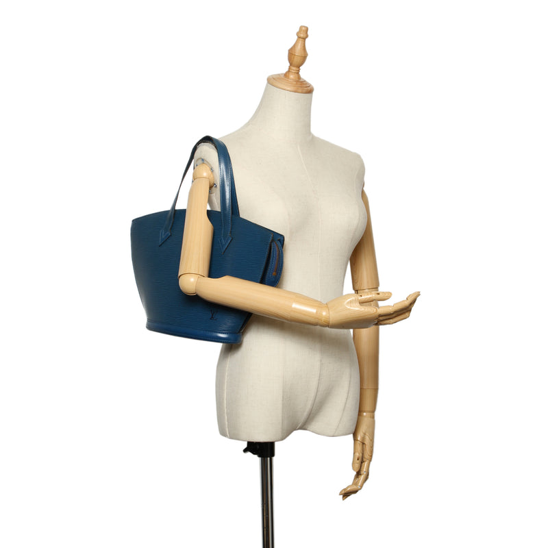 Blue Louis Vuitton Epi Saint Jacques Short Strap GM Shoulder Bag