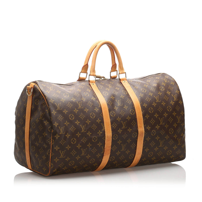 Louis Vuitton Keepall Bandouliere Monogram 55 Brown