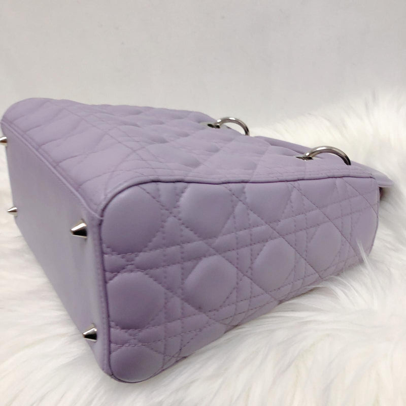 Lambskin Lady Dior Medium Bag in Lilac