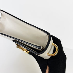Sylvie Small Shoulder Bag in White GHW