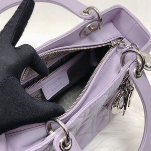 Lambskin Lady Dior Medium Bag in Lilac