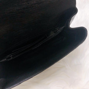Medium College Leather Bag Black