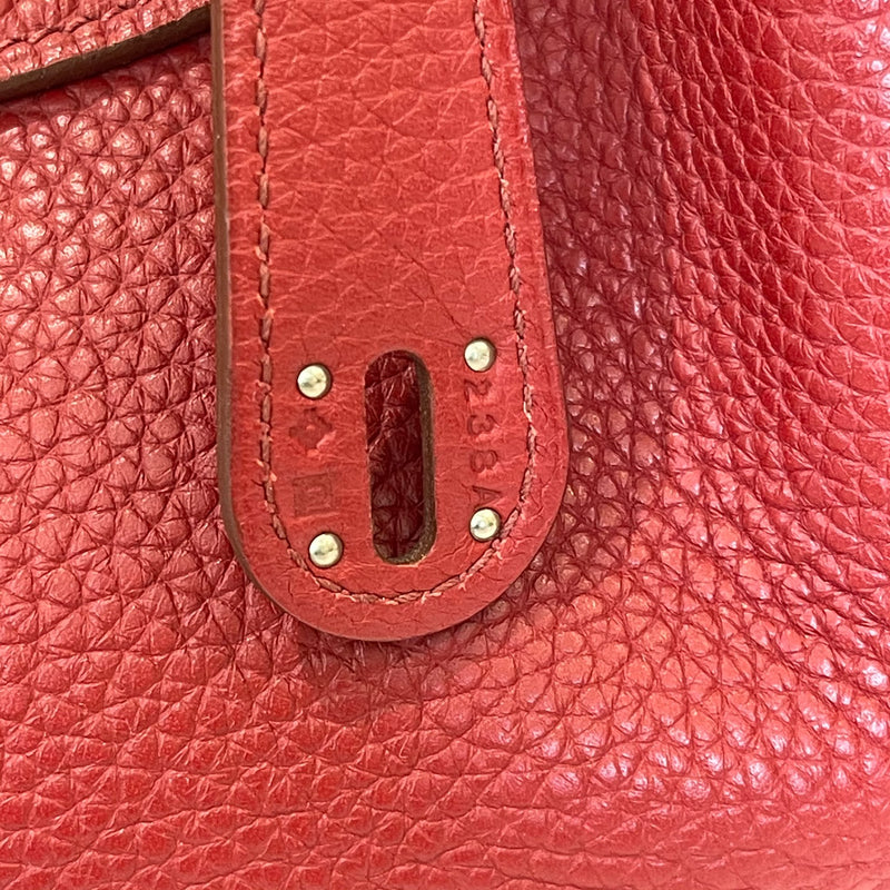 Hermès Rouge Garance Clémence Leather Lindy 34 – FashionsZila