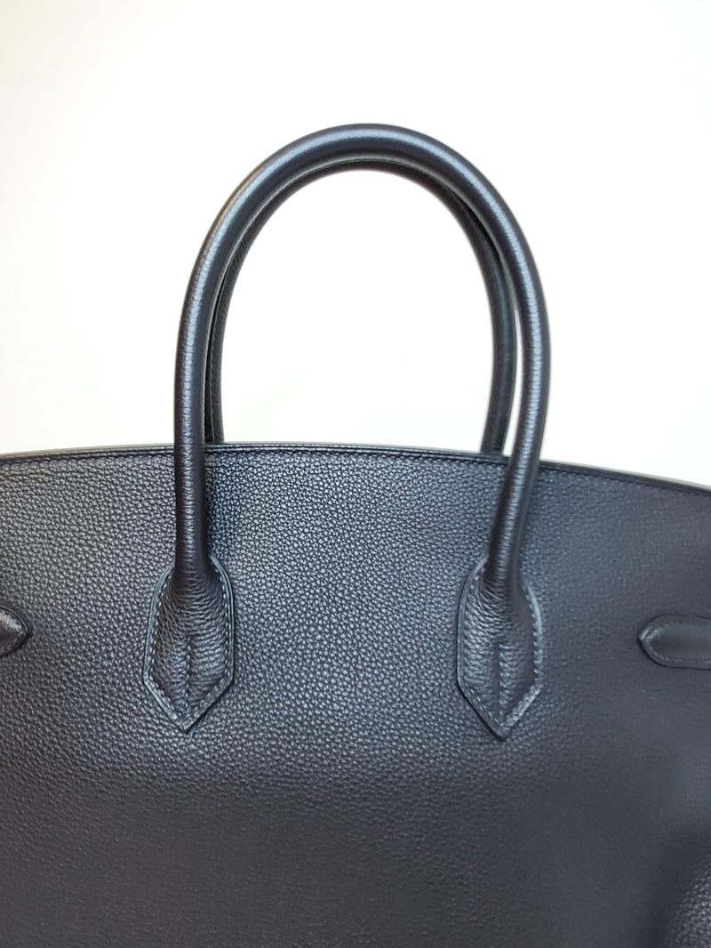 HERMES Togo Birkin 35 Bleu Lin 68603