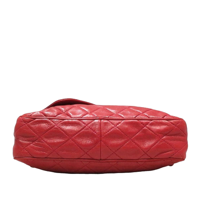 Chanel CC Lambskin Leather Crossbody Red