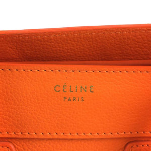Micro Luggage Leather Handbag Orange - Bag Religion
