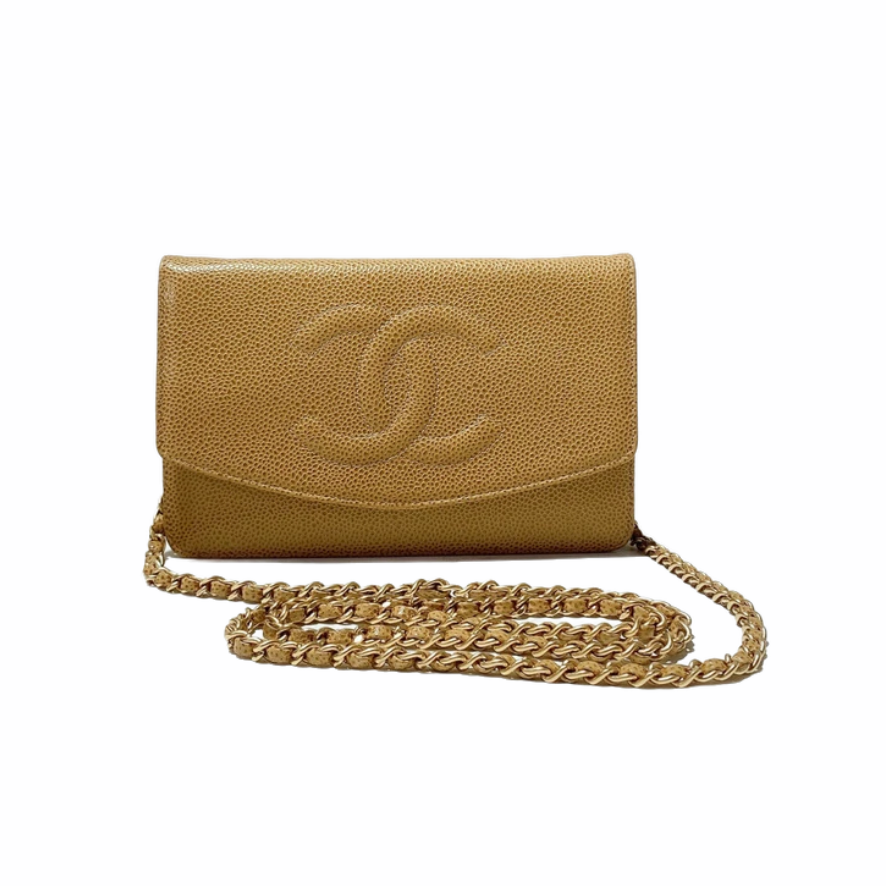 Wallet on Chain Timeless CC Envelope Yellow GHW