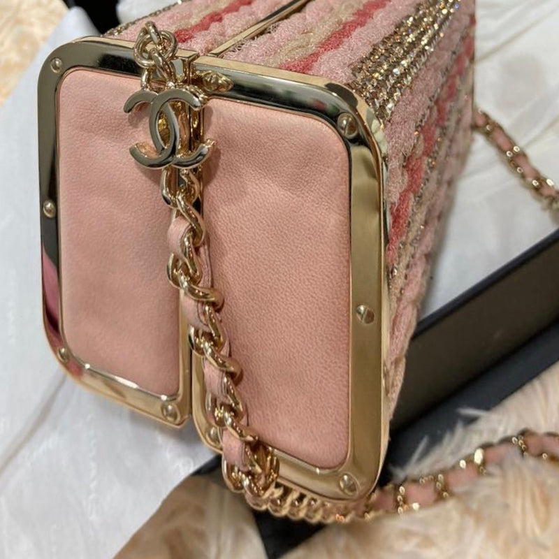 chanel pink box bag vintage