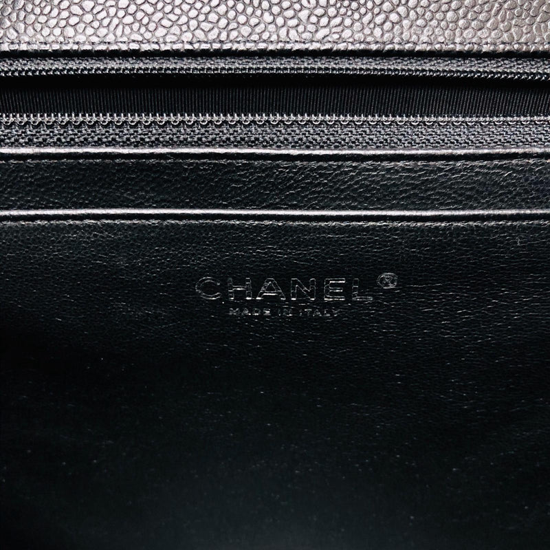 Classic Single Flap Maxi in Black Caviar Leather with SHW