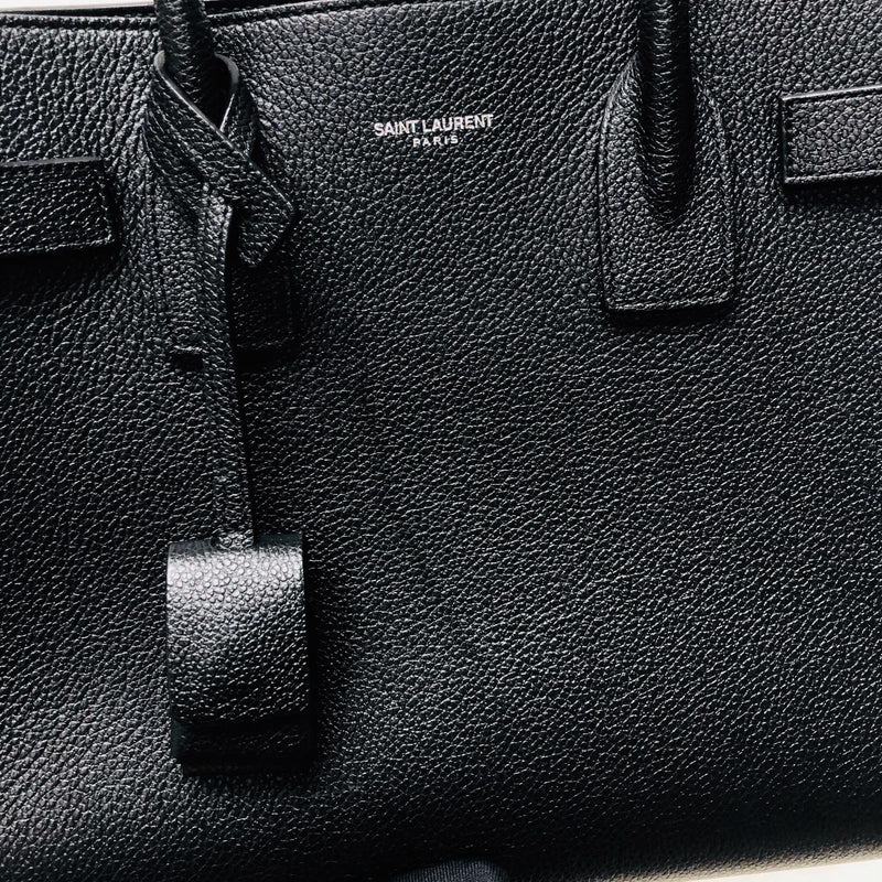 Baby Sac De Jour in Black Grained Leather