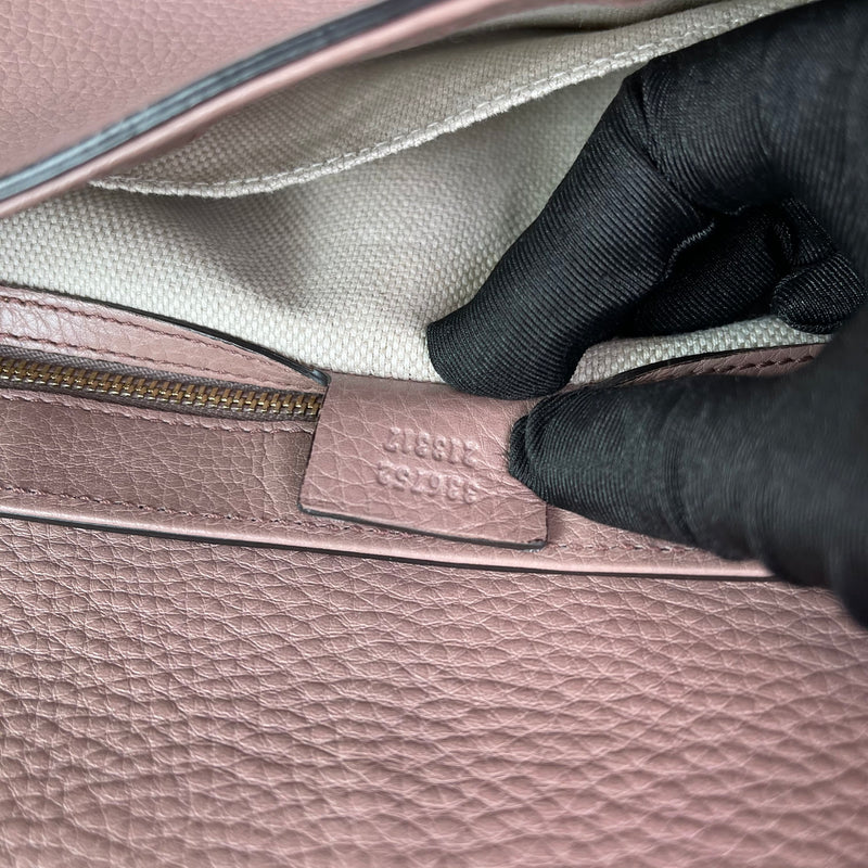 Soho Bag in Rose Beige Pebbled Calfskin