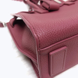 Nano Sac De Jour in Burgundy Leather