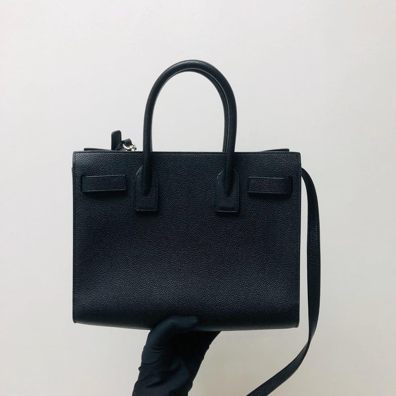 Baby Sac De Jour in Black Grained Leather