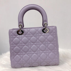 Lambskin Lady Dior Medium Bag in Lilac