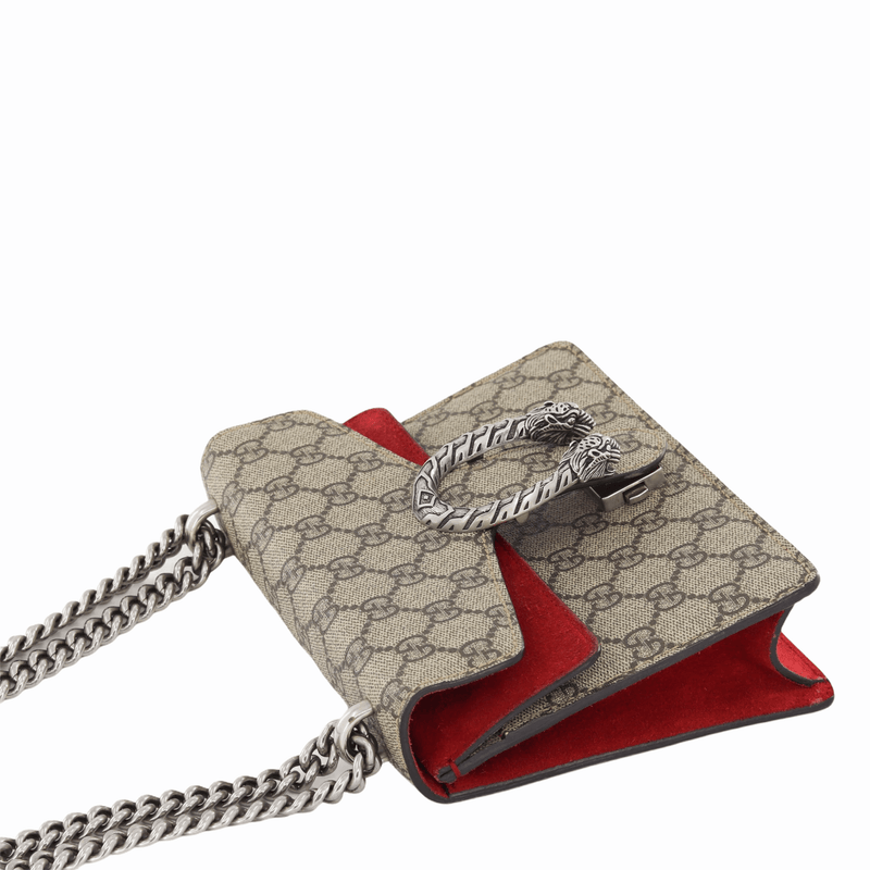 Dionysus GG Mini Shoulder Bag with Red Detail