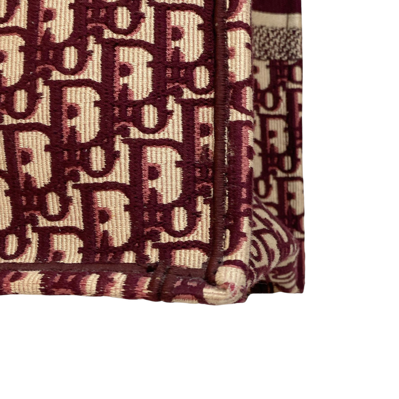 Oblique Large Book Tote Burgundy