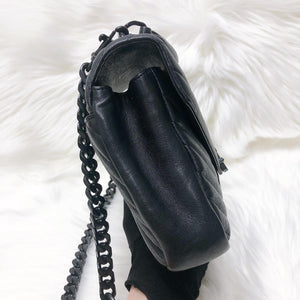 Medium College Leather Bag Black