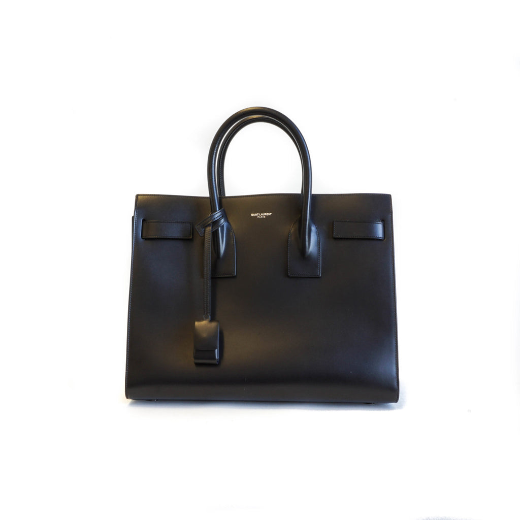 Sac De Jour in smooth black leather