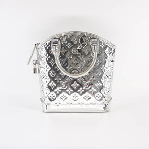 Silver Monogram Miroir Lockit Handbag