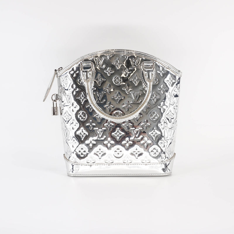 Silver Monogram Miroir Lockit Handbag