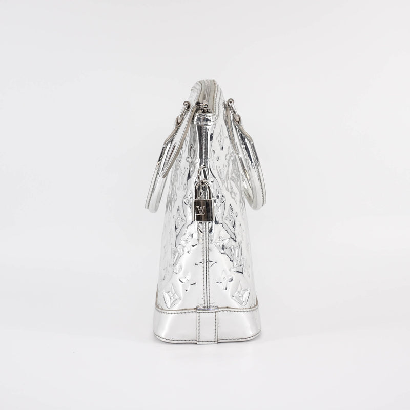 Silver Monogram Miroir Lockit Handbag