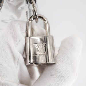 Silver Monogram Miroir Lockit Handbag