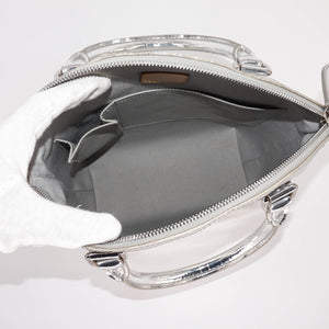 Silver Monogram Miroir Lockit Handbag
