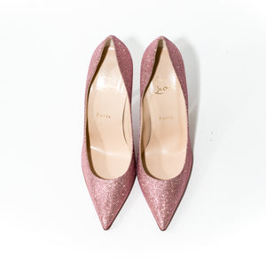 Decoltish Glitter Pink Pump 100mm