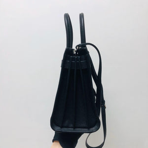 Baby Sac De Jour in Black Grained Leather