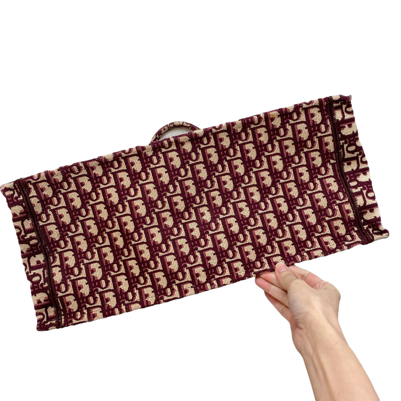 Oblique Large Book Tote Burgundy
