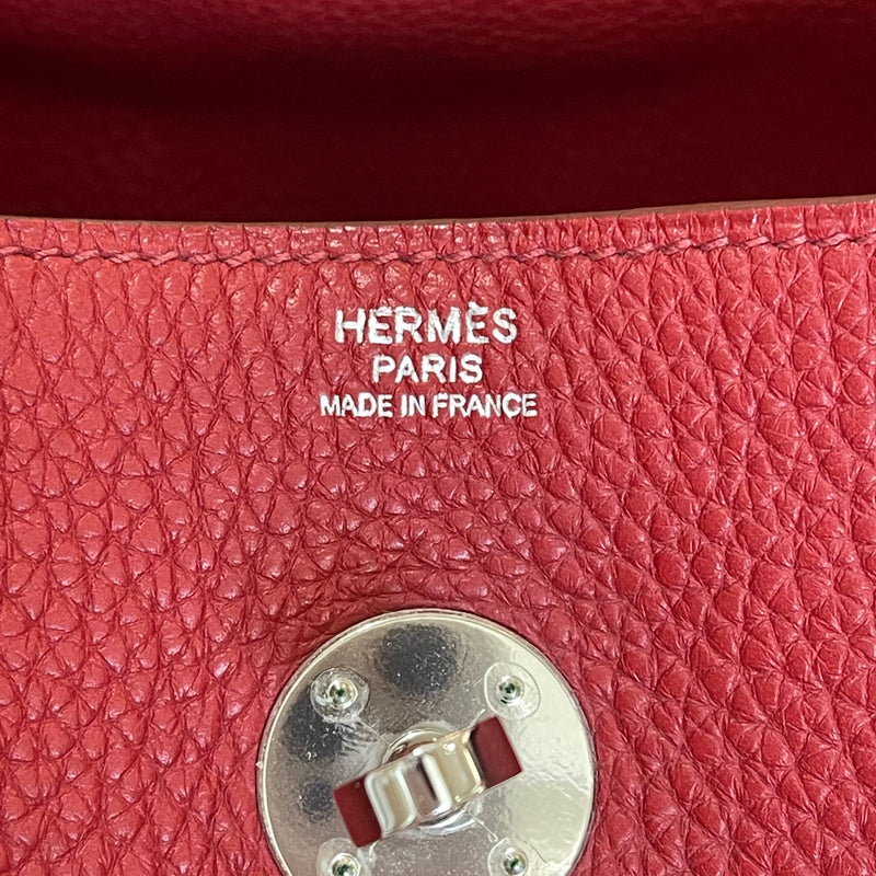 Hermès Rouge Garance Clémence Leather Lindy 34 – FashionsZila