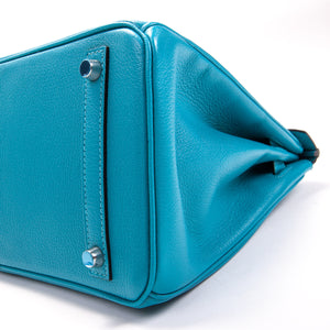 Birkin 30 Turquoise in Chèvre Leather PHW