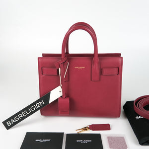 Nano Sac De Jour in Smooth Burgundy Leather