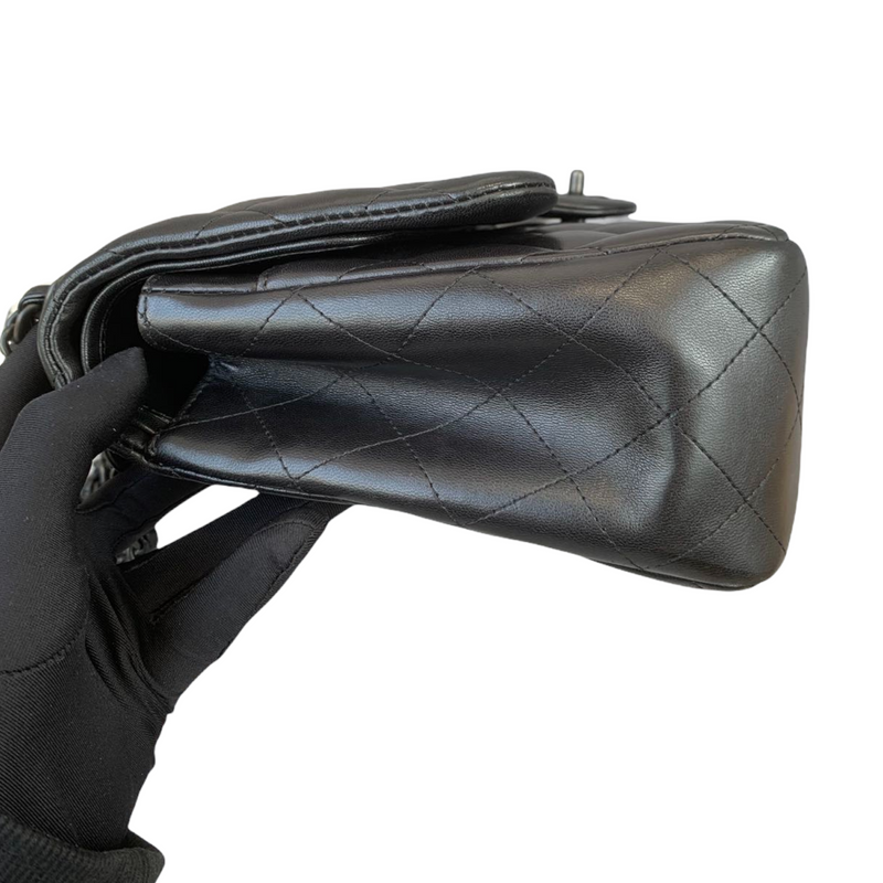 Jumbo Double Flap Lambskin So Black