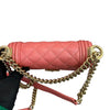 Vertical North South Boy Flap Bag Pink GHW