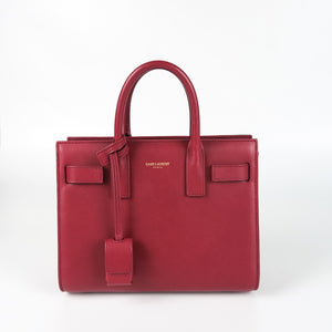 Nano Sac De Jour in Smooth Burgundy Leather