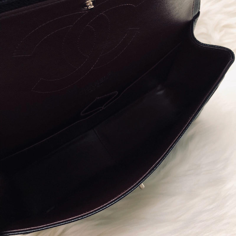 Classic Double Flap Jumbo Bag in Black Caviar with SHW