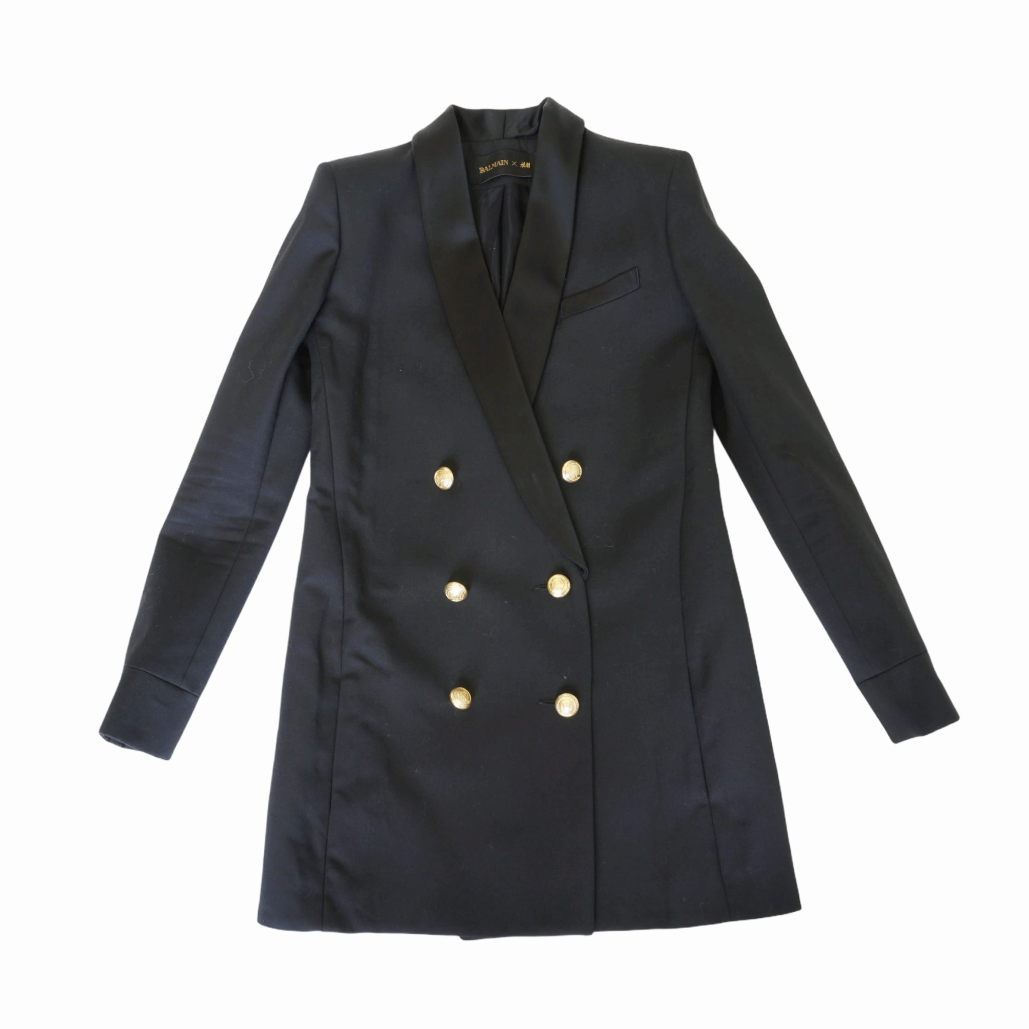 BALMAIN X H&M Blazer Dress and Jacket Size 4 Black – Bag Religion