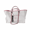 Deauville Large Pink Canvas Tote Bag with SHW